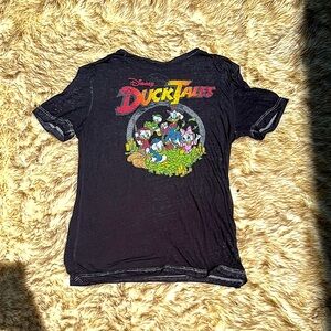 Disney Sheer Black Ducktales Shirt T-Shirt Top 90s 1990s Women’s Size S Small